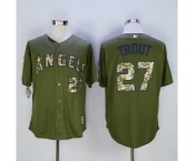 mlb jerseys los angeles angels #27 trout green