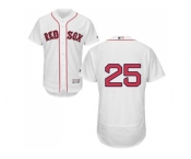 Boston Red Sox #25 Jackie Bradley Jr White Flexbase Authentic Collection Stitched MLB Jersey
