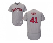Boston Red Sox #41 Chris Sale Grey Flexbase Authentic Collection Stitched MLB Jersey