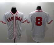 Men Boston Red Sox #8 Carl Yastrzemski Majestic white Flexbase Authentic Collection Player Jersey