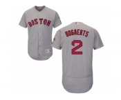 Men's Majestic Boston Red Sox #2 Xander Bogaerts Grey Flexbase Authentic Collection MLB Jersey