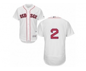 Men's Majestic Boston Red Sox #2 Xander Bogaerts White Flexbase Authentic Collection MLB Jersey