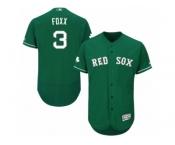 Men's Majestic Boston Red Sox #3 Jimmie Foxx Green Celtic Flexbase Authentic Collection MLB Jersey