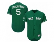 Men's Majestic Boston Red Sox #5 Nomar Garciaparra Green Celtic Flexbase Authentic Collection MLB Jersey