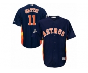 Houston Astros #11 Evan Gattis Replica Navy Blue Alternate 2017 World Series Bound Cool Base MLB Jersey Houston Astros #11 Evan Gattis Replica Navy Blue Alternate 2017 World Series Bound Cool Base MLB Jersey