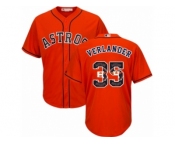 Men Majestic Houston Astros #35 Justin Verlander Authentic Orange Team Logo Fashion Cool Base MLB Jersey Men Majestic Houston Astros #35 Justin Verlander Authentic Orange Team Logo Fashion Cool Base MLB Jersey