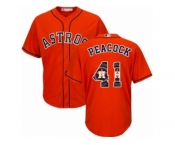 Men Majestic Houston Astros #41 Brad Peacock Authentic Orange Team Logo Fashion Cool Base MLB Jersey Men Majestic Houston Astros #41 Brad Peacock Authentic Orange Team Logo Fashion Cool Base MLB Jersey