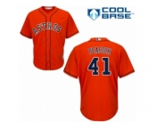 Men Majestic Houston Astros #41 Brad Peacock Replica Orange Alternate Cool Base MLB Jersey Men Majestic Houston Astros #41 Brad Peacock Replica Orange Alternate Cool Base MLB Jersey