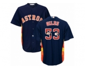 Men Majestic Houston Astros #53 Ken Giles Authentic Navy Blue Team Logo Fashion Cool Base MLB Jersey Men Majestic Houston Astros #53 Ken Giles Authentic Navy Blue Team Logo Fashion Cool Base MLB Jersey