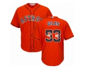 Men Majestic Houston Astros #53 Ken Giles Authentic Orange Team Logo Fashion Cool Base MLB Jersey Men Majestic Houston Astros #53 Ken Giles Authentic Orange Team Logo Fashion Cool Base MLB Jersey
