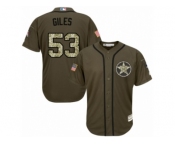 Men Majestic Houston Astros #53 Ken Giles Replica Green Salute to Service MLB Jersey Men Majestic Houston Astros #53 Ken Giles Replica Green Salute to Service MLB Jersey