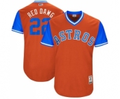 Men's Majestic Houston Astros #22 Josh Reddick  Red Dawg Authentic Orange 2017 Players Weekend MLB Jersey