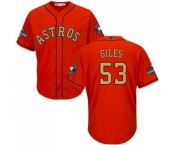 Men's Majestic Houston Astros #53 Ken Giles Replica Orange Alternate 2018 Gold Program Cool Base MLB Jersey Men's Majestic Houston Astros #53 Ken Giles Replica Orange Alternate 2018 Gold Program Cool Base MLB Jersey