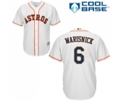 Men's Majestic Houston Astros #6 Jake Marisnick Replica White Home Cool Base MLB Jersey Men's Majestic Houston Astros #6 Jake Marisnick Replica White Home Cool Base MLB Jersey