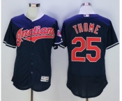 Men Cleveland Indians #25 Jim Thome Majestic Navy Blue Flexbase Authentic Collection Player Jersey