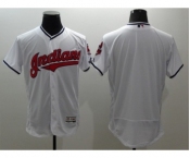 Men Cleveland Indians Blank Majestic White Flexbase Authentic Collection Team Jersey