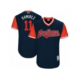 Men's 2017 Little League World Series Indians Jose Ramirez #11 Ramirez Navy Jersey