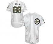 Men's Majestic Chicago Cubs #68 Jorge Soler Authentic White 2016 Memorial Day Fashion Flex Base MLB Jersey