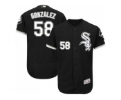 Men Chicago White Sox #58 Miguel Gonzalez Black Flexbase Authentic Collection Stitched MLB Jerseys