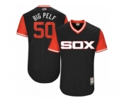 Men's 2017 Little League World Series White Sox #50 Mike Pelfrey Big Pelf Black Jersey