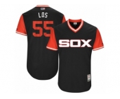Men's 2017 Little League World Series White Sox #55 Carlos Rodon Los Black Jersey