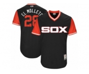 Men's 2017 Little League World Series White Sox Leury Garcia #28 El Molleto Black Jersey