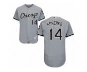 Men's Majestic Chicago White Sox #14 Paul Konerko Grey Flexbase Authentic Collection MLB Jersey