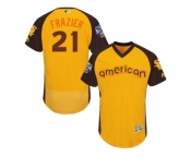 Men's Majestic Chicago White Sox #21 Todd Frazier Yellow 2016 All-Star American League BP Authentic Collection Flex Base MLB Jersey