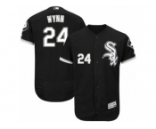 Men's Majestic Chicago White Sox #24 Early Wynn Black Flexbase Authentic Collection MLB Jersey