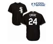 Men's Majestic Chicago White Sox #24 Joe Crede Authentic Black Alternate Home Cool Base MLB Jersey