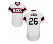 Men's Majestic Chicago White Sox #26 Avisail Garcia White Flexbase Authentic Collection MLB Jersey