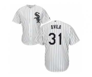 Men's Majestic Chicago White Sox #31 Alex Avila Replica White Home Cool Base MLB Jersey