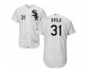 Men's Majestic Chicago White Sox #31 Alex Avila White Black Flexbase Authentic Collection MLB Jersey