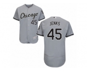 Men's Majestic Chicago White Sox #45 Bobby Jenks Grey Flexbase Authentic Collection MLB Jersey