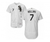 Men's Majestic Chicago White Sox #7 Jimmy Rollins White Black Flexbase Authentic Collection MLB Jersey
