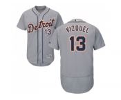 Detroit Tigers #13 Omar Vizquel Grey Flexbase Authentic Collection Stitched MLB Jersey