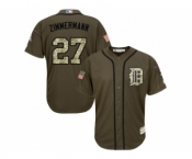Detroit Tigers #27 Jordan Zimmermann Green Salute to Service Stitched Baseball Jersey