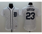 Men Detroit Tigers #23 Kirk Gibson Majestic white Flexbase Authentic Collection Player Jersey