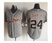 Men Detroit Tigers #24 Miguel Cabrera Gray 2016 Official Cool Base Jersey