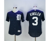 Men Detroit Tigers #3 Ian Kinsler Majestic Navy Blue Flexbase Authentic Collection Player Jersey