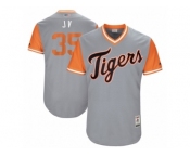 Men's 2017 Little League World Series Tigers Justin Verlander #35 J V Gray Jersey