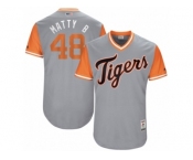 Men's 2017 Little League World Series Tigers Matthew Boyd #48 Matty B Gray Jersey