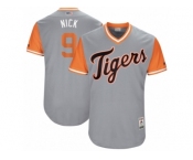 Men's 2017 Little League World Series Tigers Nicholas Castellanos #9 Nick Gray Jersey
