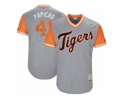 Men's 2017 Little League World Series Tigers Victor Martinez #41 Papicho Gray Jersey