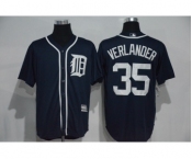 Men's Detroit Tigers #35 Justin Verlander Majestic Blue Cool Base Player Jersey