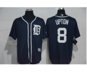 Men's Detroit Tigers #8 Justin Upton Blue Official Cool Base Player Jersey