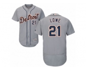 Men's Majestic Detroit Tigers #21 Mark Lowe Grey Flexbase Authentic Collection MLB Jersey
