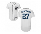 Men's Majestic Detroit Tigers #27 Jordan Zimmermann White Flexbase Authentic Collection MLB Jersey
