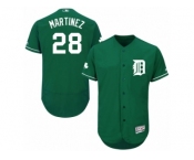 Men's Majestic Detroit Tigers #28 J. D. Martinez Green Celtic Flexbase Authentic Collection MLB Jersey