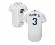 Men's Majestic Detroit Tigers #3 Alan Trammell White Flexbase Authentic Collection MLB Jersey